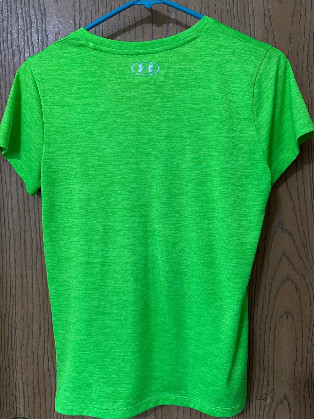 Under Armour Women's Neon Green V-Neck Short Sleeve Tee - Picture 5 of 5
